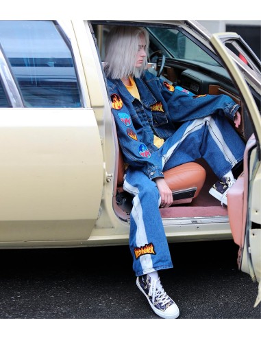 Mod Wave Movement - Pantalón Vaquero con Estampado