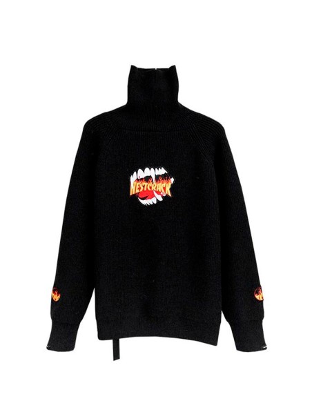 Mod Wave Movement - Jersey de Cuello Alto con Estampado