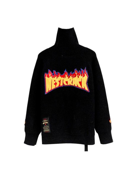 Mod Wave Movement - Jersey de Cuello Alto con Estampado