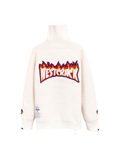 Mod Wave Movement - Jersey de Cuello Alto con Estampado