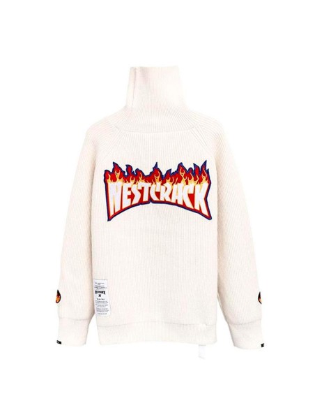 Mod Wave Movement - Jersey de Cuello Alto con Estampado