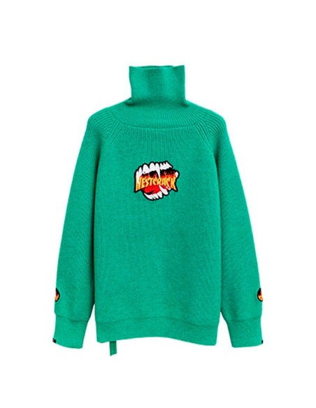 Mod Wave Movement - Jersey de Cuello Alto con Estampado