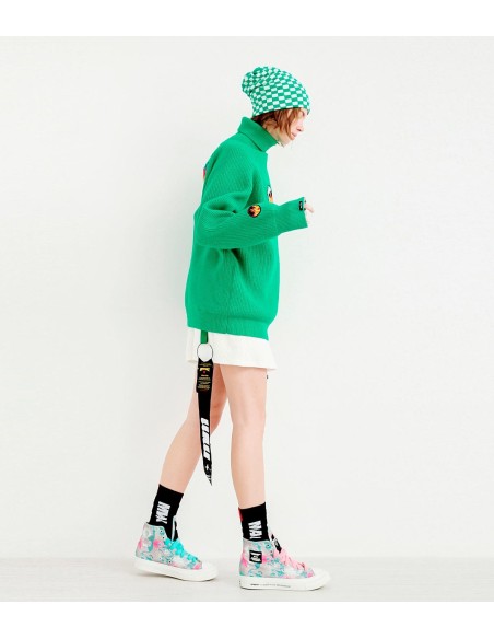 Mod Wave Movement - Jersey de Cuello Alto con Estampado