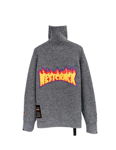 Mod Wave Movement - Jersey de Cuello Alto con Estampado