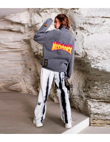 Mod Wave Movement - Jersey de Cuello Alto con Estampado