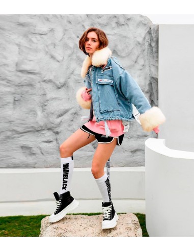 Mod Wave Movement - Chaqueta Vaquera con Estampado