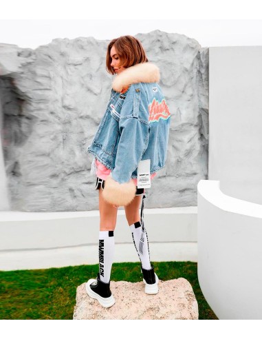 Mod Wave Movement - Chaqueta Vaquera con Estampado