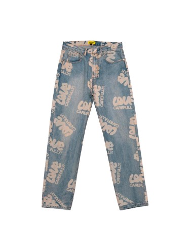 Market - Pantalones Love Carefully Laser Deni