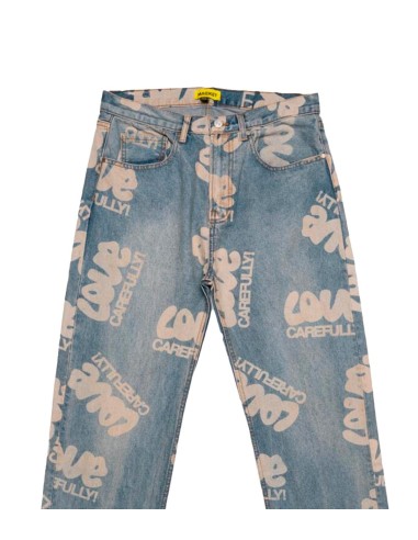 Market - Pantalones Love Carefully Laser Deni