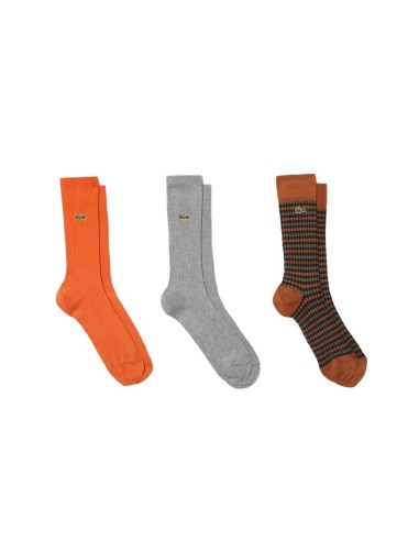 Lacoste - Pack x3 Calcetines en Punto Acanalado