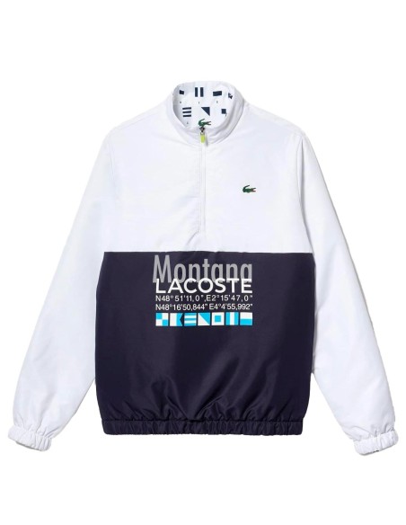 Lacoste - Sudadera Reversible con Estampado