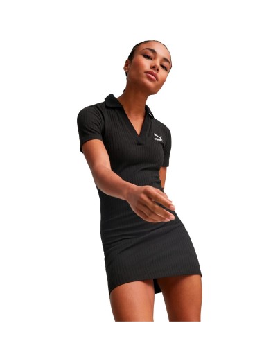 Puma  - Vestidos Classics Ribbed V-Collar