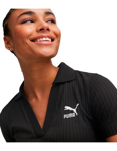 Puma  - Vestidos Classics Ribbed V-Collar