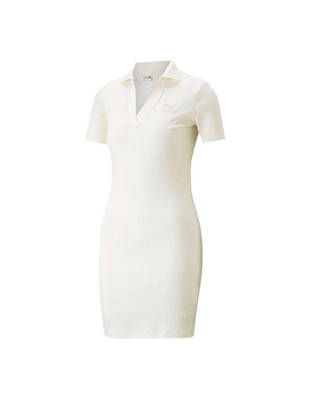 Puma  - Vestidos Classics Ribbed V-Collar