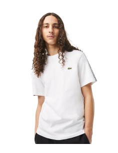 Lacoste - Camiseta Regular Fit con Raya de Logo