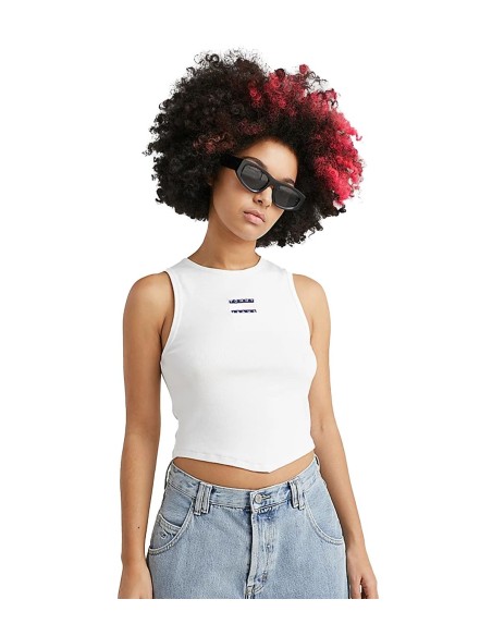 Tommy Jeans - Crop Top de Punto Elástico