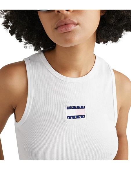 Tommy Jeans - Crop Top de Punto Elástico