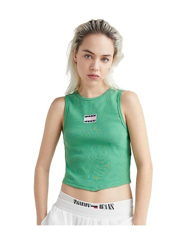 Tommy Jeans - Crop Top con Parche de Logo