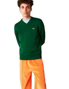 Lacoste - Jersey de Algodón Ecológico y Cuello de Pico