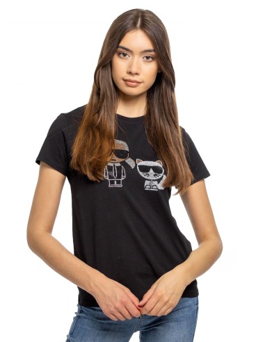 Karl Lagerfeld - Camiseta Ikonik Rhinestone