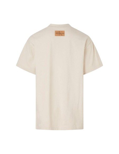 Calvin Klein - Sudaderas Leather Patch Boxy T, Aci