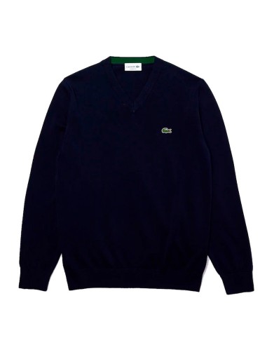 Lacoste - Jersey de Algodón Ecológico y Cuello de Pico