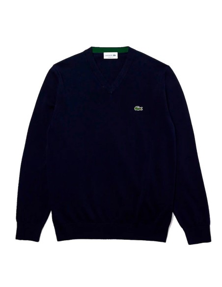 Lacoste - Jersey de Algodón Ecológico y Cuello de Pico