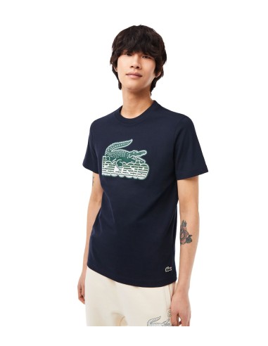 Lacoste - Camiseta de Manga Corta con Estampado