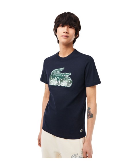 Lacoste - Camiseta de Manga Corta con Estampado