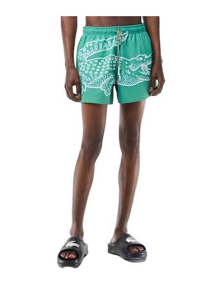Lacoste - Bañador Ancho con Estampado