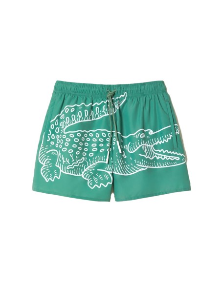 Lacoste - Bañador Ancho con Estampado