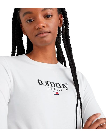 Tommy Jeans - Camiseta Cropped de Manga Larga
