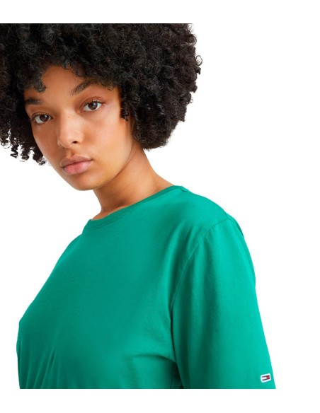 Tommy Jeans - Camiseta Cropped con Elástico