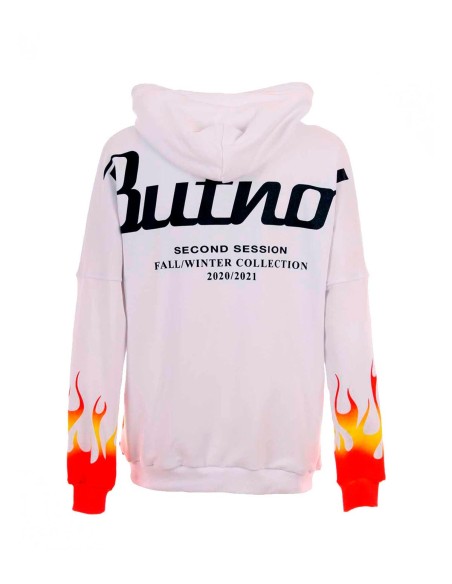 But Not - Sudadera con Capucha con Llamas Estampadas