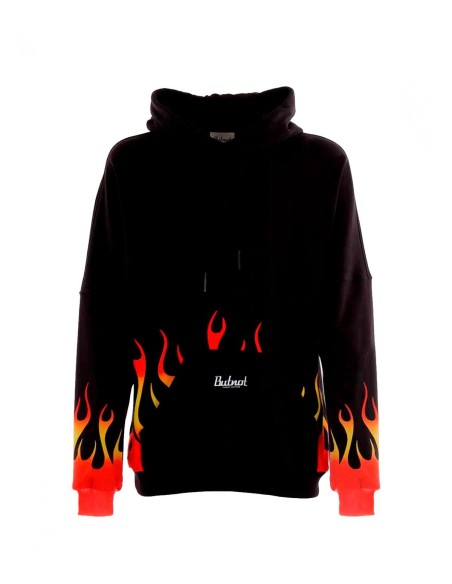 But Not - Sudadera con Capucha con Llamas Estampadas