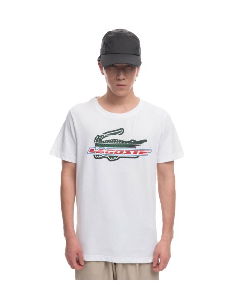 Lacoste - Camiseta de Manga Corta con Logo