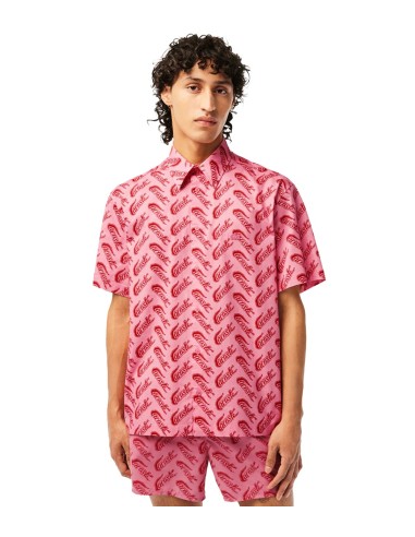 Lacoste - Camisa de Manga Corta con Estampado