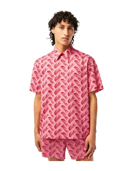 Lacoste - Camisa de Manga Corta con Estampado