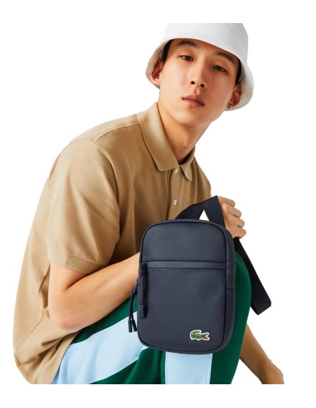 Lacoste - Bandolera con Logo y Cremallera