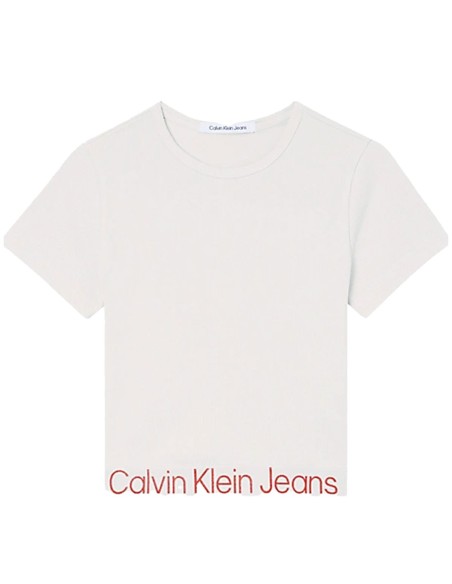 Calvin Klein - Camisetas Logo Tape Rib Short, Acf