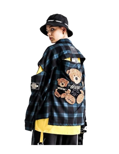 Mod Wave Movement - Camisa de Cuadros y Botones