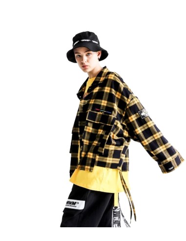 Mod Wave Movement - Camisa de Cuadros y Botones