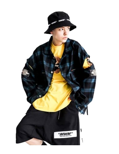 Mod Wave Movement - Camisa de Cuadros y Botones