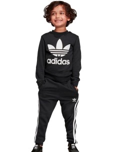 Adidas - Chándal para Niño Negro - CREW SET