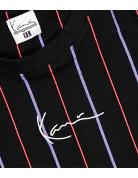 Karl Kani - Camiseta Small Signature Pinstripe