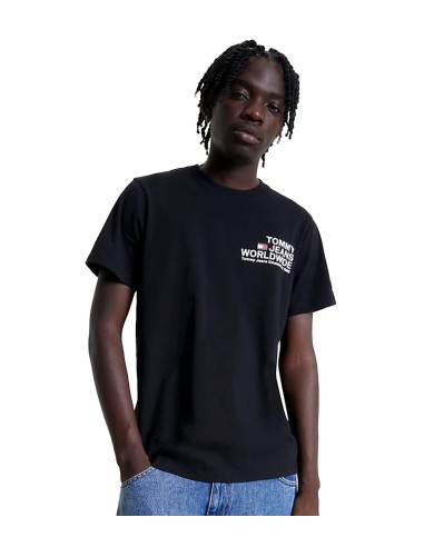 Tommy Jeans - Camiseta Worldwide con Logo Estampado