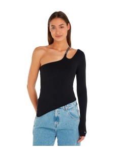 Tommy Jeans - Blusa Asimétrica con Logo