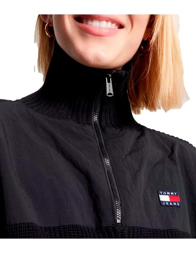 Tommy Jeans - Jersey de Cuello Alto con Cremallera y Logo