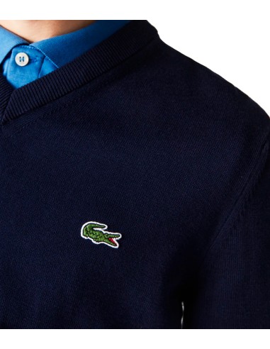 Lacoste - Jersey de Algodón Ecológico y Cuello de Pico