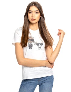 Karl Lagerfeld - Camiseta Ikonik Rhinestone